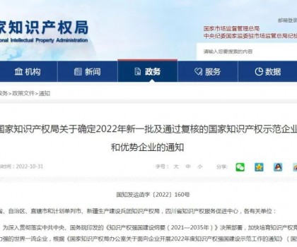 國家級認可！浪鯨衛浴順利通過“國家知識產權優勢企業”復核